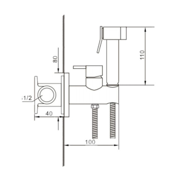 гигиенический душ со смесителем huber shower tv00795521