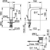 смеситель для раковины keuco edition 400 51502 030000, с гарнитурой для слива и донным клапаном