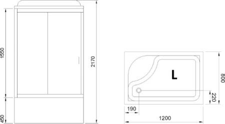 душевая кабина royal bath bp rb8120bp2-m-ch-l