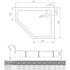 акриловый поддон 100x80 см radaway doros pt e compact sdrptp1080-05r