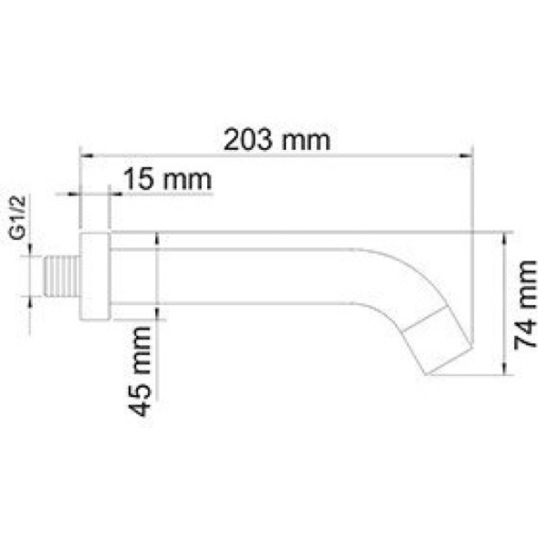 излив для смесителя wasserkraft wern a098 цвет хром матовый