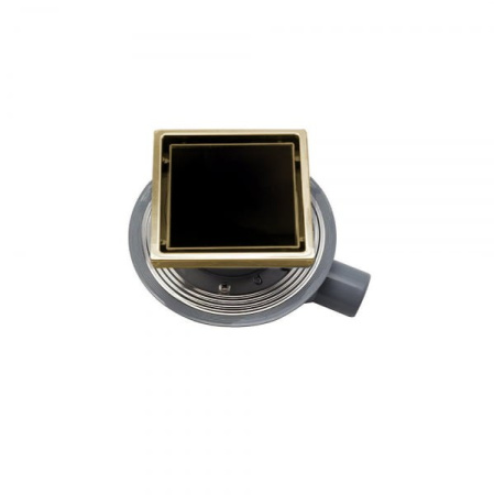 Трап для душа Pestan Confluo Standard 15x15 Black Glass 1 Gold 13000152