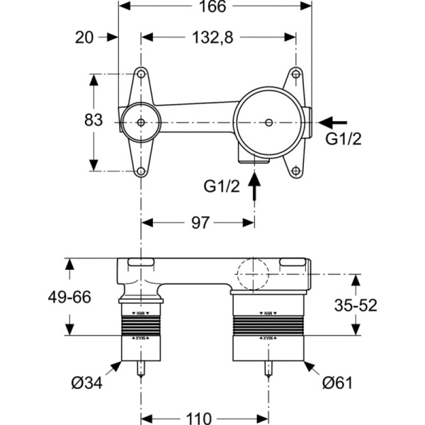 скрытая часть ideal standard built-in a5948nu