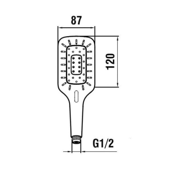 laufen laufen mycity ручной душ, 3 режима, цвет: хром/белый