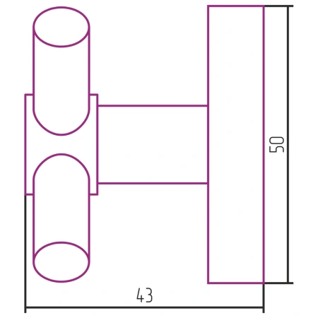 крючок сунержа виктория 020-3007-0000 двойной, для ванны, шампань