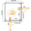 душевой уголок 80-90x70-80 cezares slider-ah-2-70/80-80/90-br-nero бронза