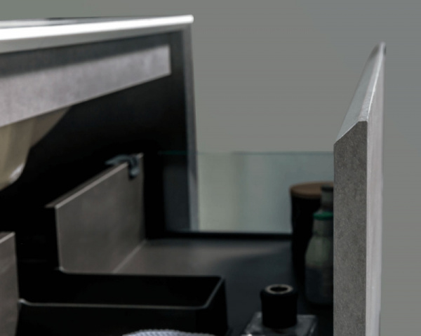 комплект мебели для ванной black&white universe u909.1000 подвесной пепельный