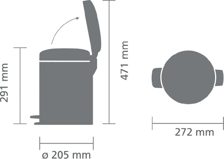 мусорное ведро brabantia newicon 112065