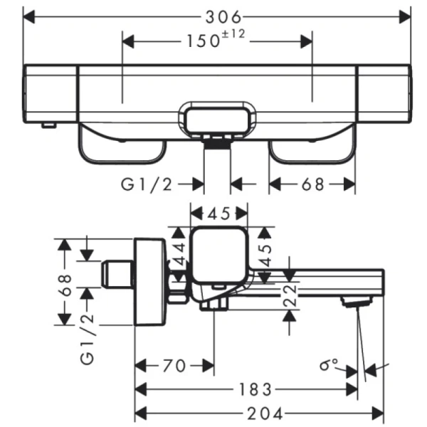 термостат для ванны hansgrohe ecostat e 15774000