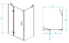 душевой уголок rgw passage pa-77-1b l 120x100 410877120-084l профиль черный стекло прозрачное