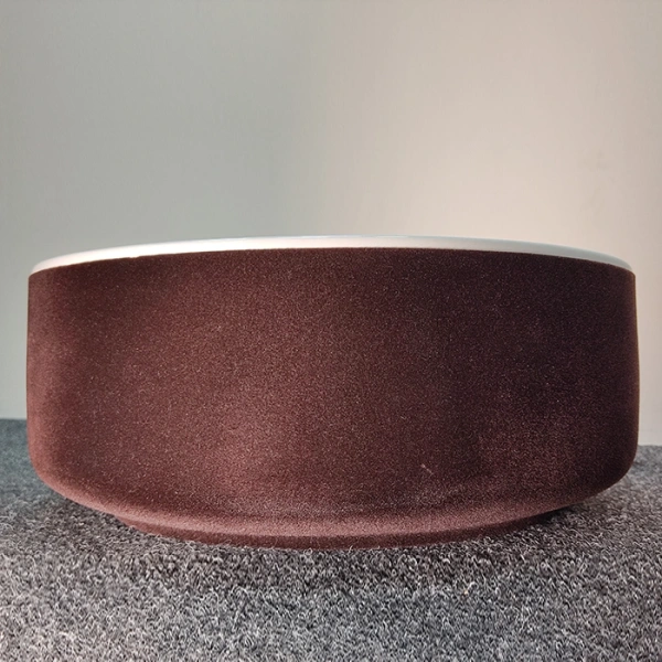 раковина artceram cognac col001 01 65 накладная, без отв., без перелива, на столешницу, saniglaze, ø42xh16 см, белый / testa di moro