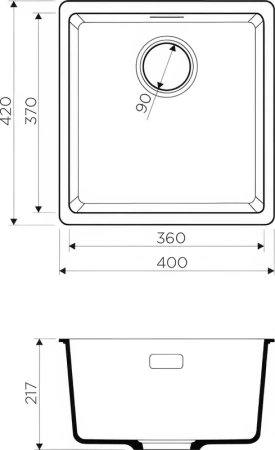 мойка кухонная omoikiri kata 40-u-pa пастила