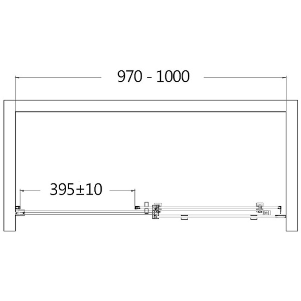 душевая дверь aquame 100 aqm4803-10 профиль хром, стекло прозрачное