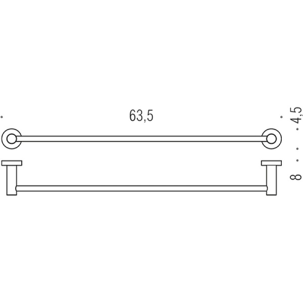 Полотенцедержатель 63,5 см Colombo Design Plus W4911.HPS1 Zirconium