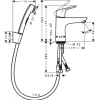 смеситель для раковины с донным клапаном push-open hansgrohe focus 31927000