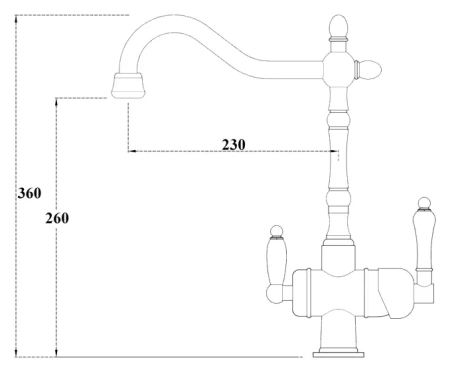 смеситель для кухни zorg clean water zr 326 yf nickel