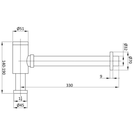 сифон для раковины vincea vsph-1b01ch