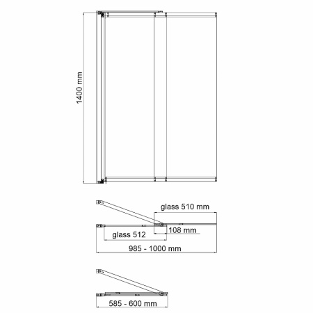 шторка на ванну wasserkraft main 100 41s02-100 fixed профиль цвет хром стекло прозрачное