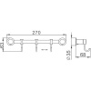 вешалка для полотенец haiba hb205-3 цвет хром