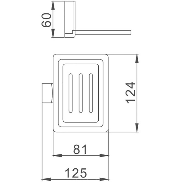 Мыльница Haiba HB8802-1 цвет хром