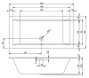 акриловая ванна riho rething cubic 180x90 см, белая глянцевая, br0900500000000(b107001005)