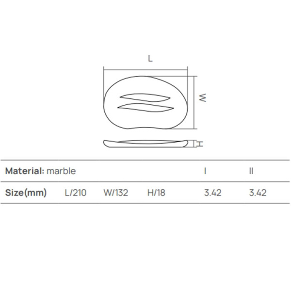 Мыльница Dea Design Marble DD1652 SW настольная, 21х13.2хh1.8см., из мрамора, Statuario White