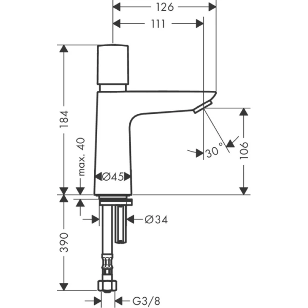 кран для холодной воды hansgrohe talis e 71719000