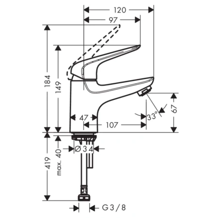 кран для холодной воды hansgrohe novus 71050000