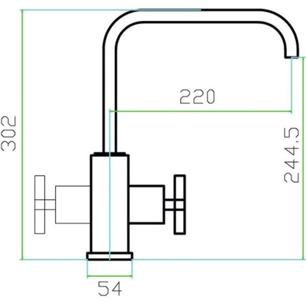 смеситель для кухни zorg inox szr-1554