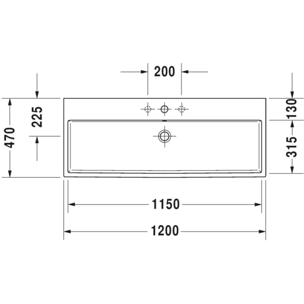 раковина в ванную накладная duravit vero air 120 см 2350120000