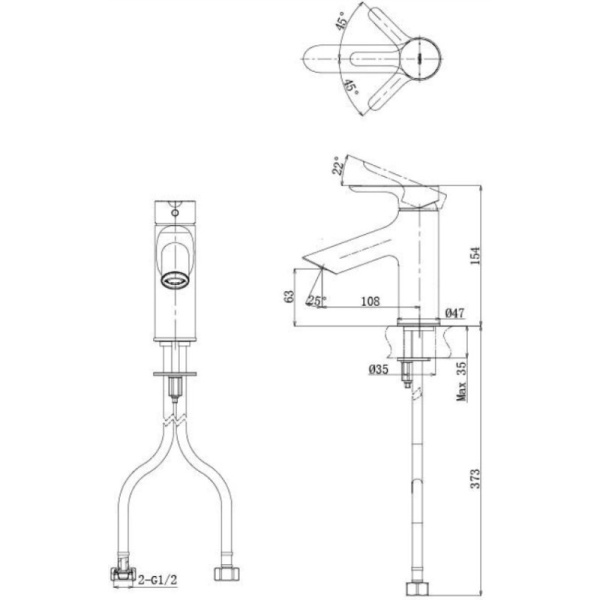 смеситель для раковины toto mh tls01303r