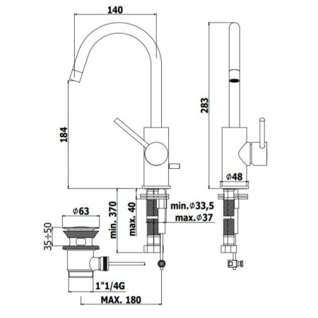 смеситель для раковины без донного клапана paffoni light lig078hg