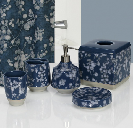 дозатор для жидкого мыла creative bath indigo blossoms ind59blu