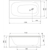 акриловая ванна 130x70 cezares eco eco-130-70-40-w37