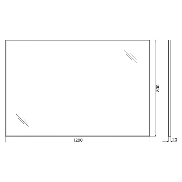 зеркало belbagno 120х80 spc-al-1200-800 хром