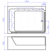 акриловая ванна ceruttispa 170x120 l c-495l 9949 с гидромассажем