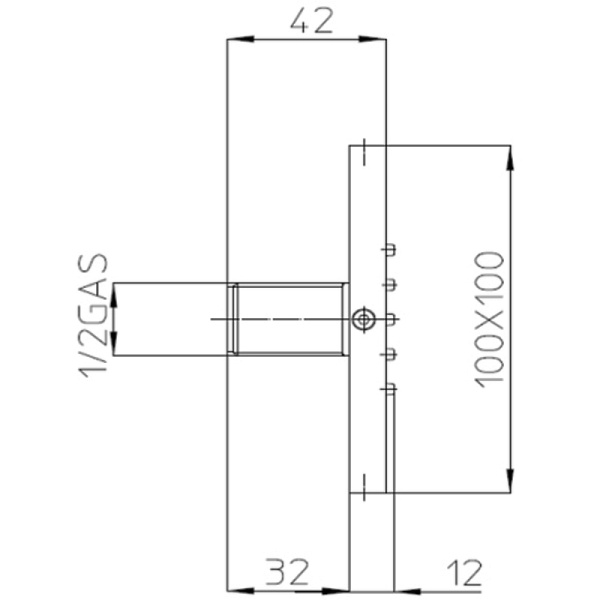 боковая форсунка bossini cubic flat i00176.073 черный матовый