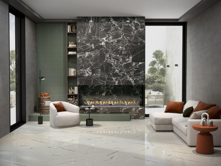 Керамогранит Kerama Marazzi Риальто чёрный матовый обрезной SG850790R 80х80 см