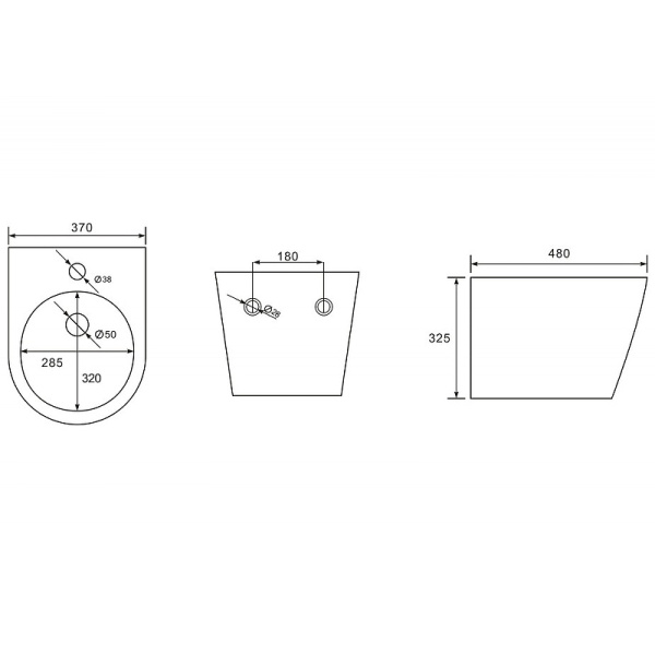 биде подвесное abber bequem ac1151mw белый матовый
