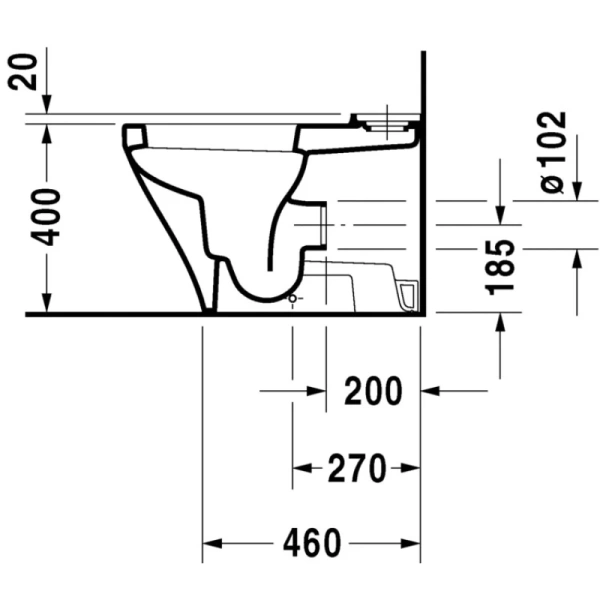 унитаз напольный duravit durastyle 2155090000