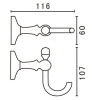 крючок для полотенца art&max antic crystal am-e-2686bsj-cr цвет хром