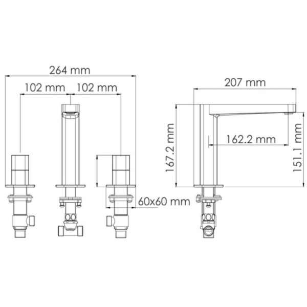 смеситель для раковины wasserkraft saale 9535