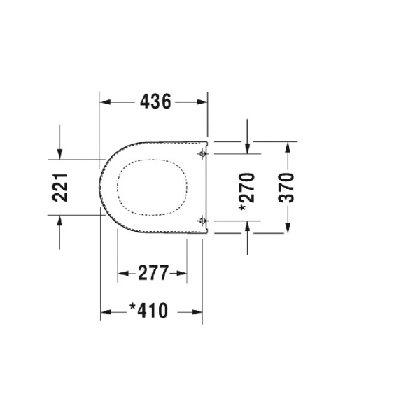 сиденье для унитаза duravit starck 3 0063810000 цвет шарниров хром, цвет белый