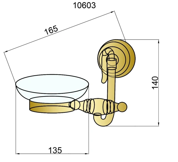 Мыльница Boheme Medici 10603 Бронза