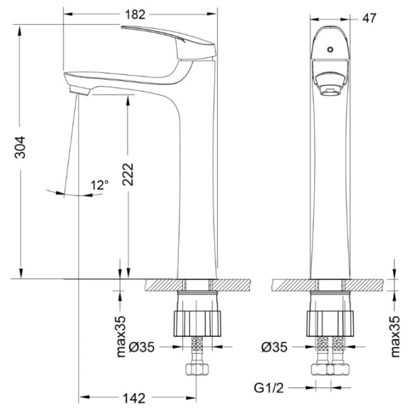 смеситель для раковины без донного клапана lemark linara lm0409c