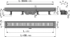 душевой лоток alcaplast apz30-850m с решеткой и опорами