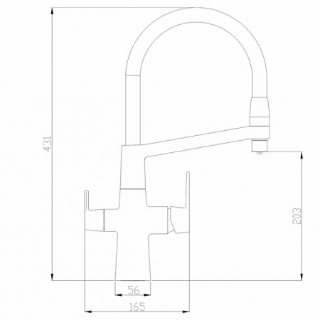 смеситель для кухни zorg steel hammer sh 818-6 satin