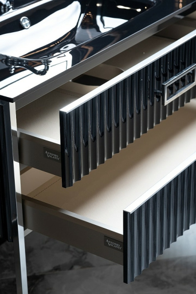 тумба под раковину boheme armadi art monaco 80 866-080-bcr черный глянец хром