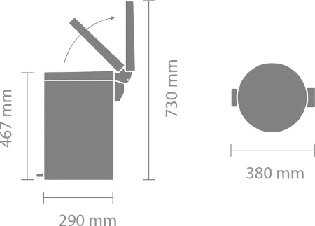 мусорное ведро brabantia newicon 233821 20 л, ванильно-желтое