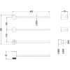 дополнительный элемент электрического полотенцесушителя boheme stick 727-extra-br 60x450, встраиваемый, бронза